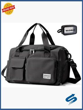 Travel Duffle Bag with Shoe Compartment Toiletry Bag Included